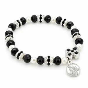Bracelet / élastique avec croix couleur noir