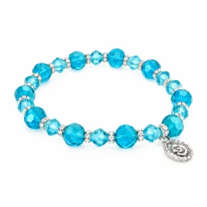 Bracelet cristal bleu turquoise