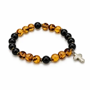 Bracelet sur élastique ambre