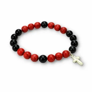 Bracelet sur élastique Col: rouge  "Rood"