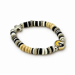 Bracelet Sainte Rita, multicolore avec médaille résine