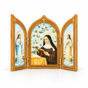 Triptyque Sainte Rita avec anges
