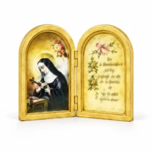 Cadre Sainte Rita double avec prière