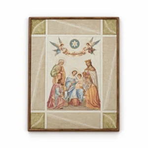 Cadre Sainte Famille avec les rois mage 20 x 25 cm