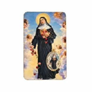 Carte médaille Ste Rita personnalisé