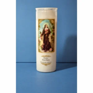 Cierge Sainte Rita blanc