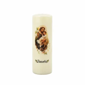 Cierge de neuvaine - Sainte Rita en médaillon
