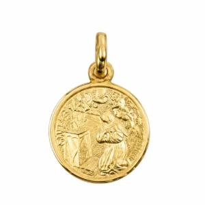 Médaille plaqué or 12 mm Sainte Rita